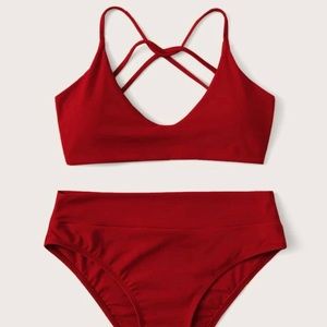 Tie Back High Waisted Bikini